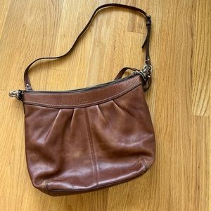 Coach purse saddle brown leather two straps